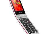 a close up of a cell phone on a white background