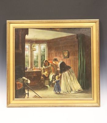 Peinture dans le goût du XVIIe Les premiers pas par Woodvill…
