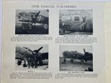 an old black and white photo of a group of people standing in front of a plane