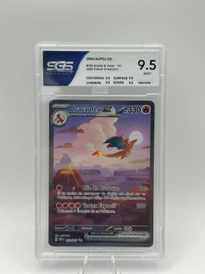 a close up of a card in a clear plastic holder