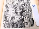 un livre sur lequel figure le dessin d'un grand groupe de personnes