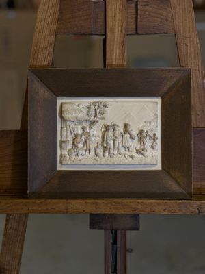 a picture of a picture of a group of people on a bench