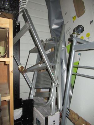a room with a lot of stuff on the shelves