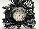 a clock that is sitting on top of a table