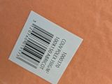a close up of a box with a barcode on it