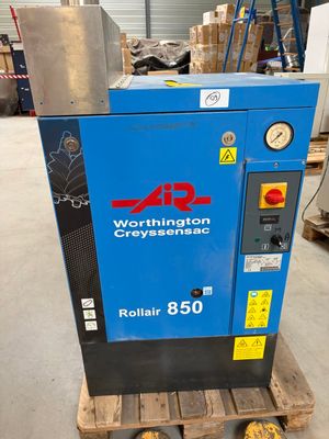 a close up of a machine on a pallet in a warehouse