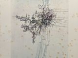 a drawing of a bunch of flowers in a vase