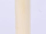 a white vase with a gold trim and numbers on it