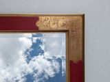 a picture of a reflection of a sky in a mirror