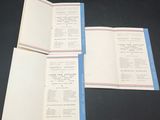 two pages of a pamphlet with a picture of a plane on it