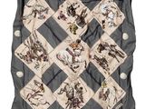 une photo d'une couette sur laquelle figurent des chevaux