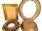 a gold picture frame and a gold picture frame on a white background