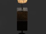 an image of a sculpture of a vase on top of a wooden stand