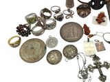 a lot of silver items that are on the table