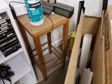 a small table with a lot of things on it in a room