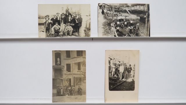 Maçons Creusois : Lot de 4 cartes photos. B.E. général.
