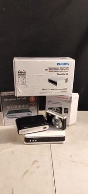 Lot d'appareil photo thomson + récepteur TNT HD Takara et tn…