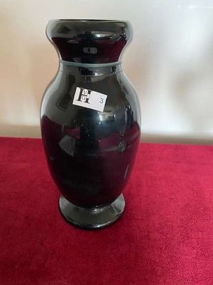 Vase en verre soufflé de couleur bleu - XIXème - H.