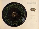 une photo d'une assiette ornée d'un motif