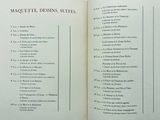 a book open to a list of items in french