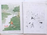 two pages of children ' s drawings on the wall