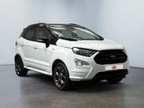 the white ford eco - pace is parked in a large room