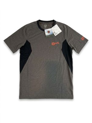 a t - shirt with a tag on the chest and a tag on the chest