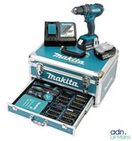 Coffret perceuse visseuse MAKITA DHP482RFX9 avec chargeur / …