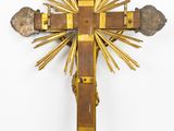 an image of a cross made out of wood and metal