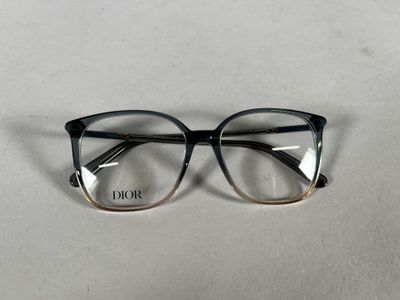christian dior eyeglasses in black and gold with clear lenses