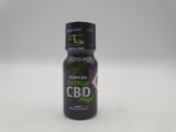 un flacon d'huile de CBD posé sur une table