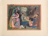 une image d'un tableau représentant un homme et une femme assis sur un banc