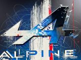 une affiche bleue et blanche sur laquelle figure un avion