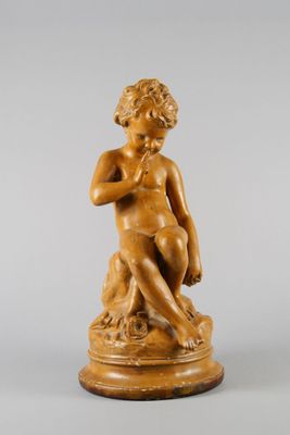 FALCONET, d'après. Silence. Sculpture en plâtre patiné. Haut…
