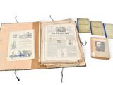 un vieux livre ouvert sur des pages présentant différents types d'ouvrages