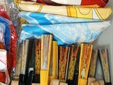 many different types of paint and brushes in a box