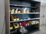 many shelves with different types of goods on them
