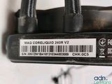 a close up of a label on the back of a bike