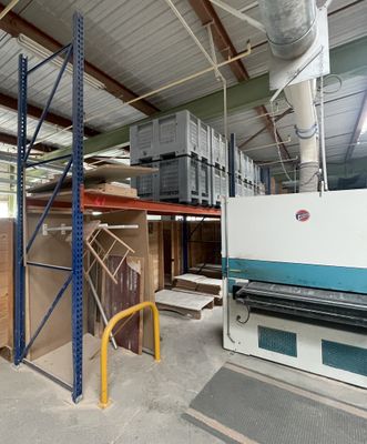 a large machine that is sitting inside of a building