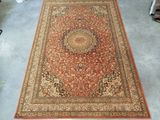an image of a large oriental rug on a floor in a room