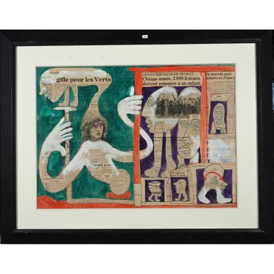 une image représentant une photo d'un collage d'une femme et d'un homme