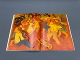 a book with a picture of a group of people playing instruments