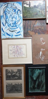 LOT de 12 pièces encadrées comprenant : - Photo 1