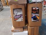 two boxes stacked on top of each other in a warehouse
