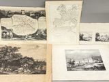 trois anciennes cartes des États-Unis, dont une carte des États-Unis et une carte de la