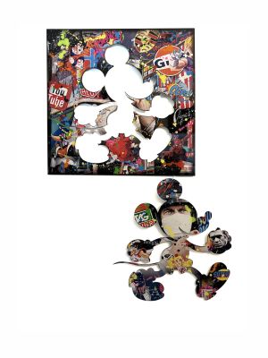 pièces de puzzle Disney Mickey Mouse représentant Mickey Mouse et Mickey Mouse