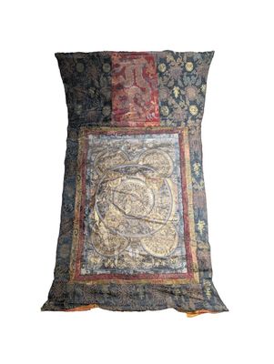 an image of a pillow with a picture of a woman on it