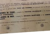 an old french poster with a picture of a man on a horse