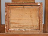 a picture of a wooden frame with a picture in it