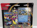 a close up of a box of pokemon cards on a white surface